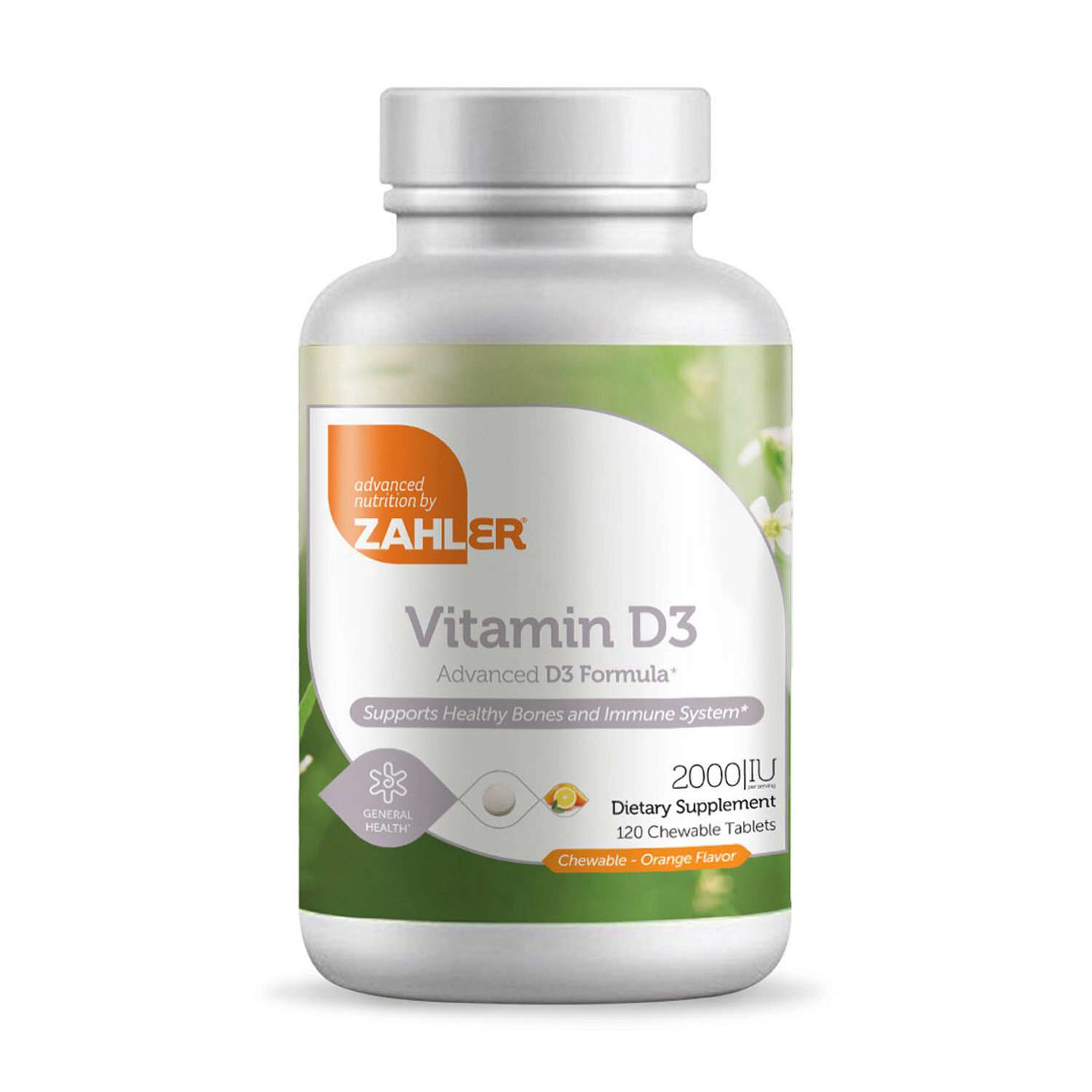 Vitamin D3 Chewable 2000 IU - 120 Tablets (120 Servings)